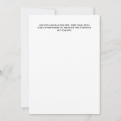 ピーコックテーマキンセアニラボールガウン金ゴールドグリーン 招待状 (裏面)