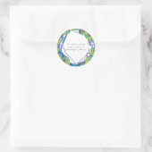 ピーコックテーマ結婚式招待状リプライステッカー ラウンドシール (バッグ)