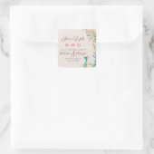 ピーコックテーマ結婚式招待状 スクエアシール (バッグ)