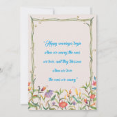 ピーコックテーマ結婚式招待状 招待状 (裏面)