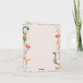 ピーコックテーマ結婚式招待状 招待状 (裏面)