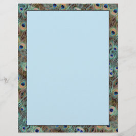 ピーコックテールフェザーデザイン8.5 x 11固定