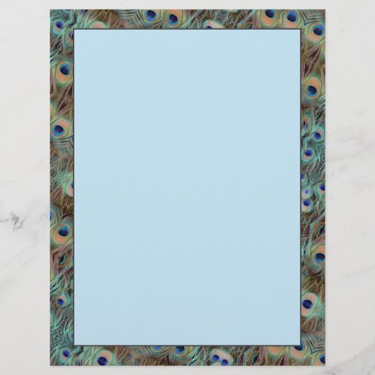 ピーコックテールフェザーデザイン8.5 x 11固定 (正面)