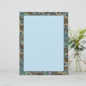 ピーコックテールフェザーデザイン8.5 x 11固定 (スタンド正面)