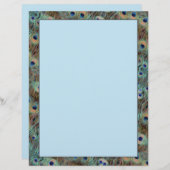 ピーコックテールフェザーデザイン8.5 x 11固定 (正面/裏面)