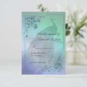 ピーコックディRSVPカードテンプレート 出欠カード (スタンド正面)