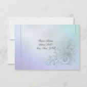 ピーコックディRSVPカードテンプレート 出欠カード (裏面)