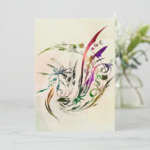 ピーコックデコーアートワーク | モダンデザイン シーズンカード (スタンド正面)