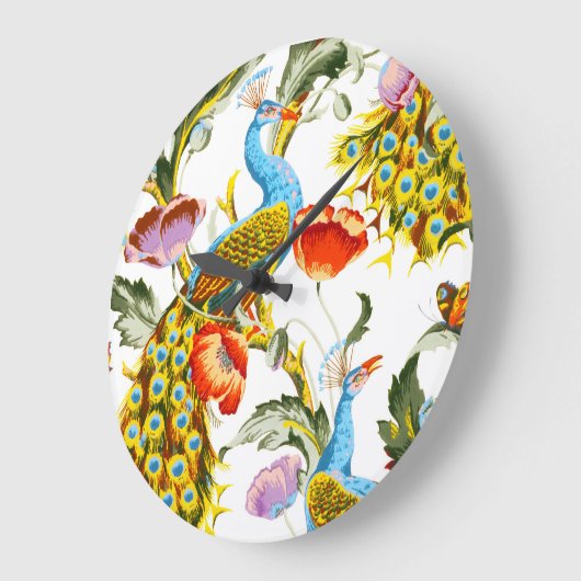 ピーコックデザインウォールクロック ラージ壁時計 (傾斜)