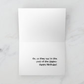 ピーコックトロピカルアートハワイアンおもしろいハッピーバースデー カード (内部)