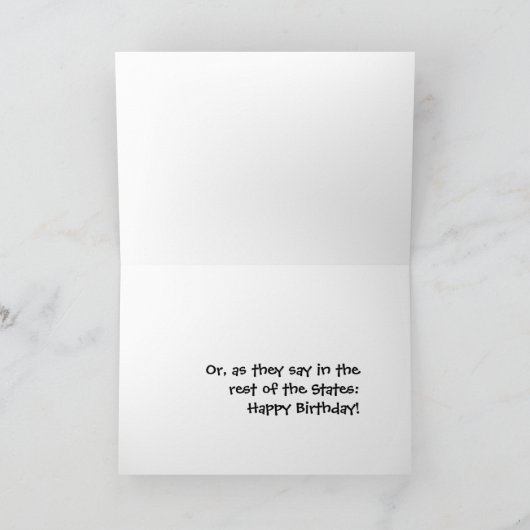 ピーコックトロピカルアートハワイアンおもしろいハッピーバースデー カード (内部)