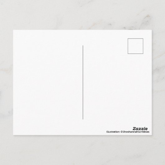 ピーコックドアウォーターカラージャイプールシティパレスピンク ポストカード (裏面)