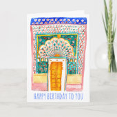 ピーコックドアウォーターカラージャイプールシティパレス カード (正面)