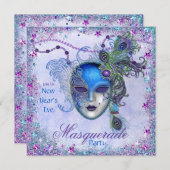 ピーコックニューイヤーマスカレードパーティー 招待状 (正面/裏面)
