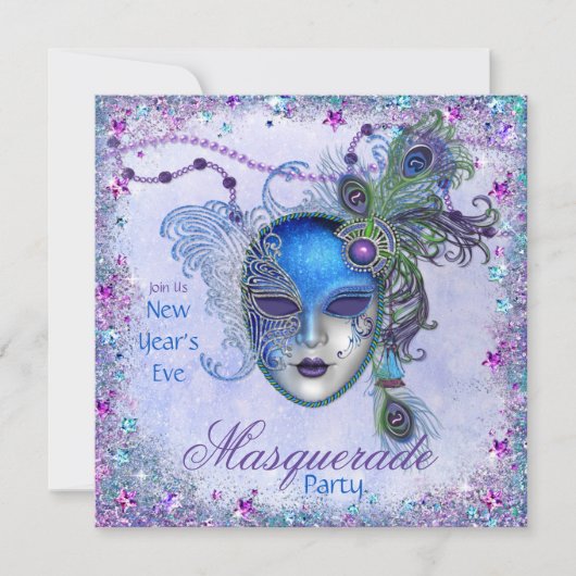 ピーコックニューイヤーマスカレードパーティー 招待状 (正面)