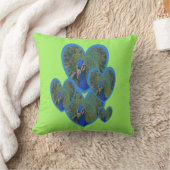 ピーコックハートパターン装飾用クッション クッション (ブランケット)