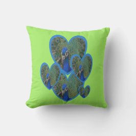 ピーコックハートパターン装飾用クッション クッション