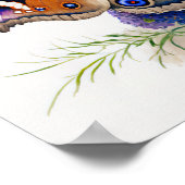 ピーコックバタフライアートプリントポスター ポスター (角)