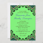 ピーコックバタフライトライバル結婚式招待状 招待状 (裏面)