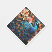 ピーコックバラエレガントかわいらし紙ナプキンス スタンダードランチョンナプキン (角)