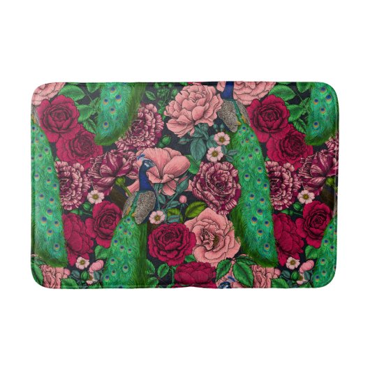 ピーコックバラ園2 バスマット (正面)