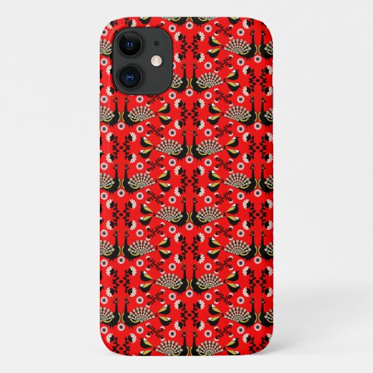 ピーコックバードフォークアート。 Case-Mate iPhoneケース (裏面)