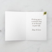 ピーコックバード誕生日グリーティング ノートカード (内部)