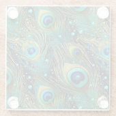 ピーコックパッション装飾用クッション ガラスコースター (裏面)