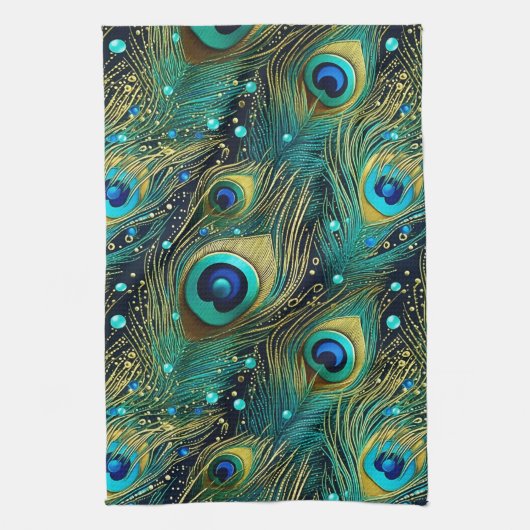 ピーコックパッション装飾用クッション キッチンタオル (縦)