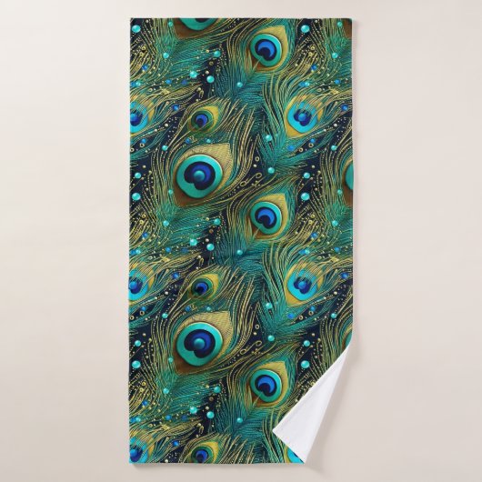 ピーコックパッション装飾用クッション バスタオル (バスタオル)
