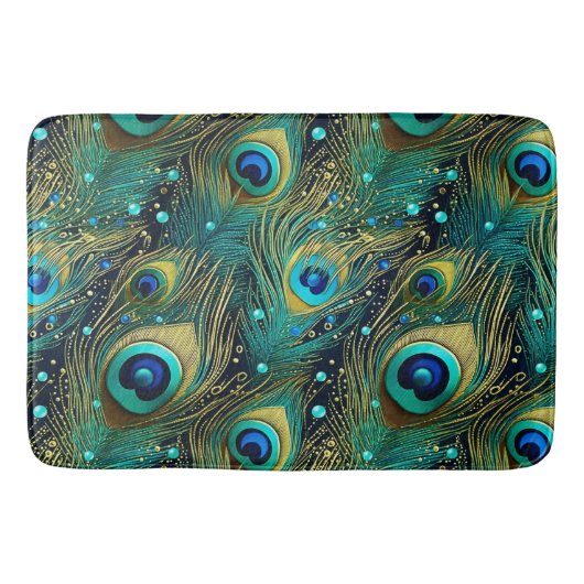 ピーコックパッション装飾用クッション バスマット (正面)