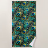 ピーコックパッション装飾用クッション ビーチタオル (正面)