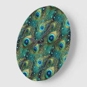 ピーコックパッション装飾用クッション ラージ壁時計 (傾斜)