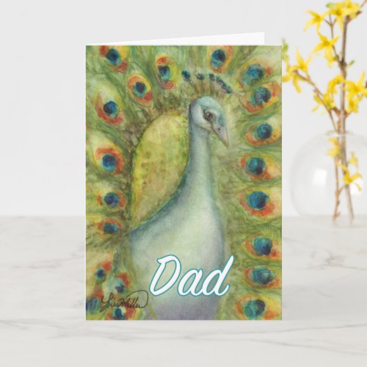 ピーコックパパ誕生日カードのセレニ王室のピティ カード (黄色い花)