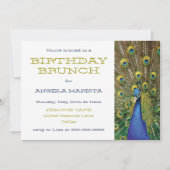 ピーコックパーティー誕生日ブランチ 招待状 (正面)