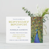 ピーコックパーティー誕生日ブランチ 招待状 (スタンド正面)