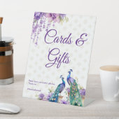 ピーコックパープルインディアンウェディングギフトテーブル 台座サイン (インサイチュ)