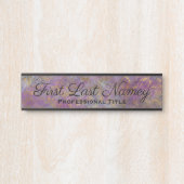 ピーコックパープルオフィスドアエレガントの看板プレート サインプレート (正面)