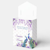 ピーコックパープルフラワーズインディアン結婚式の引き出物 フェイバーボックス (オープン)