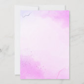 ピーコックパープルフラワーメンディインディアン結婚ズ 招待状 (裏面)