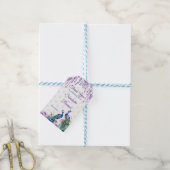 ピーコックパープルフラワーメンディインディアン結婚式の引き出物 ギフトタグ (より糸付き)