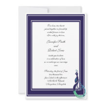 ピーコックパープル、ティール（緑がかった色）、グリーン結婚式招待状