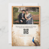 ピーコックパームガーデンインディアン結婚写真 招待状 (裏面)