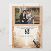 ピーコックパームガーデンインディアン結婚写真 招待状 (裏面)