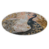 ピーコックピかわいらしンク金ゴールドクリスマス カッティングボード (角)