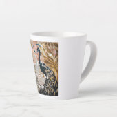 ピーコックピかわいらしンク金ゴールドクリスマス カフェラテマグ (右アングル)