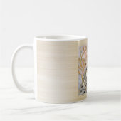 ピーコックピかわいらしンク金ゴールドクリスマス コーヒーマグカップ (左)