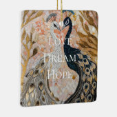 ピーコックピかわいらしンク金ゴールドクリスマス セラミックオーナメント (右)
