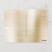 ピーコックピかわいらしンク金ゴールドクリスマス ポストカード (裏面)