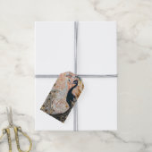 ピーコックピかわいらしンク金ゴールドグラム ギフトタグ (より糸付き)